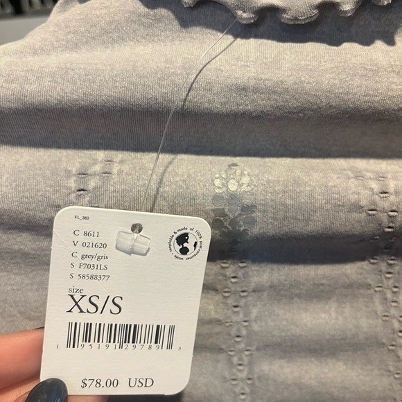 NWT Free People Movement Good Karma Ice Grey High Neck Layering Top - Picture 8 of 8